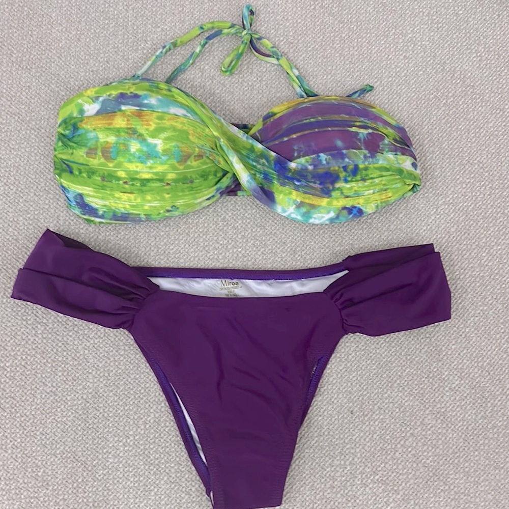 BNNW Miroa Women's Purple and Green Bikini Set💜🦄💚
